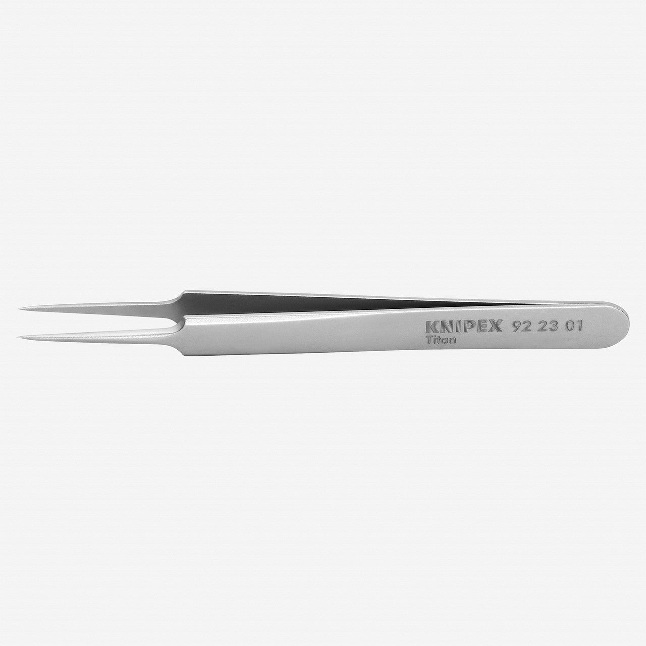 Knipex Titanium Gripping Tweezers, Needle - Point Tips, 4.5" - 922301 - KC Tool
