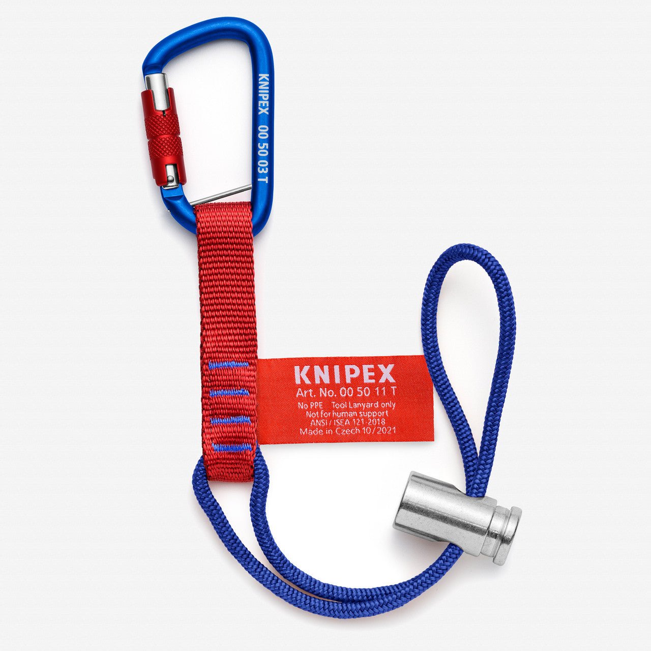 Knipex Tool Tethering 18" Lanyard with Captive Eye Carabiner - K005013TBKA - KC Tool