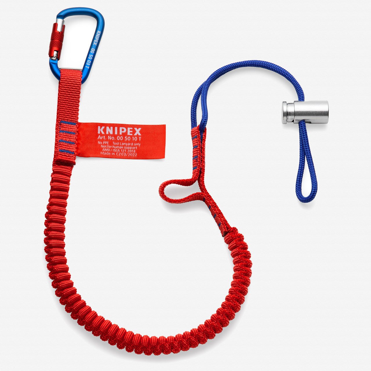 Knipex Tool Tethering 38" Lanyard with Captive Eye Carabiner, Limit 13 lbs. - K005012TBKA - KC Tool