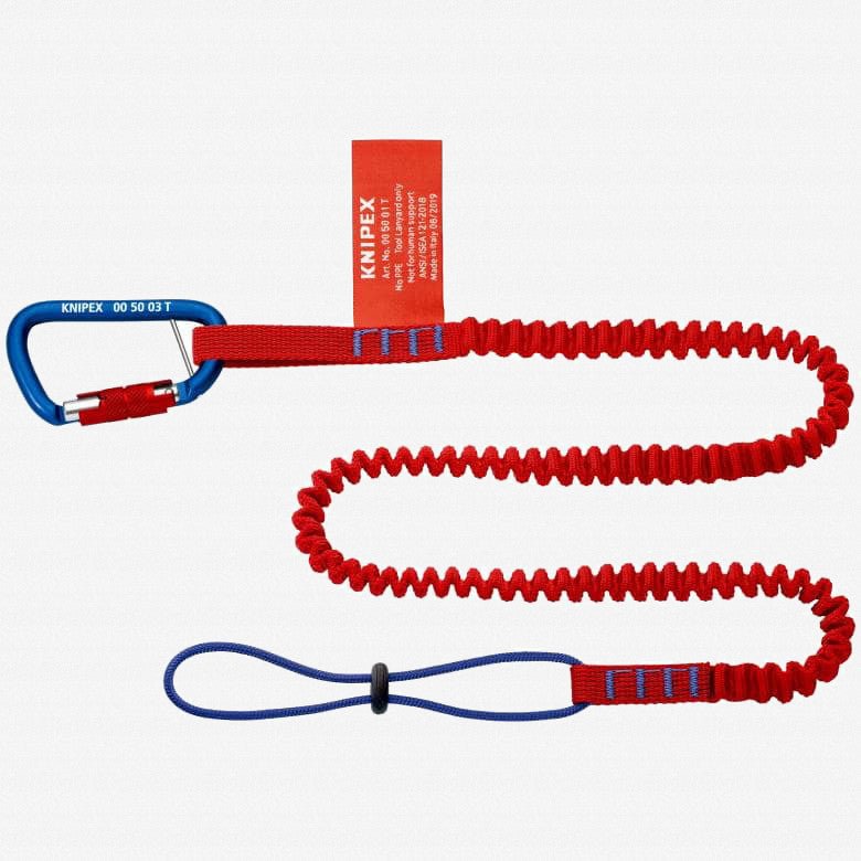 Knipex Tool Tethering 38" Lanyard with Captive Eye Carabiner, Limit 3.3 lbs - K005005TBKA - KC Tool