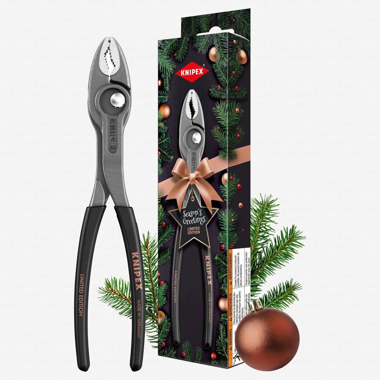 Knipex Twin Grip 8" Limited Edition Holiday Pliers - Plastic Grip - 8201200S02 - KC Tool