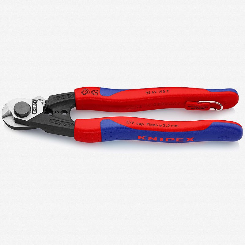 Knipex Wire Rope Cutters / Shears - MultiGrip Tethered Attachment - 9562190T - KC Tool