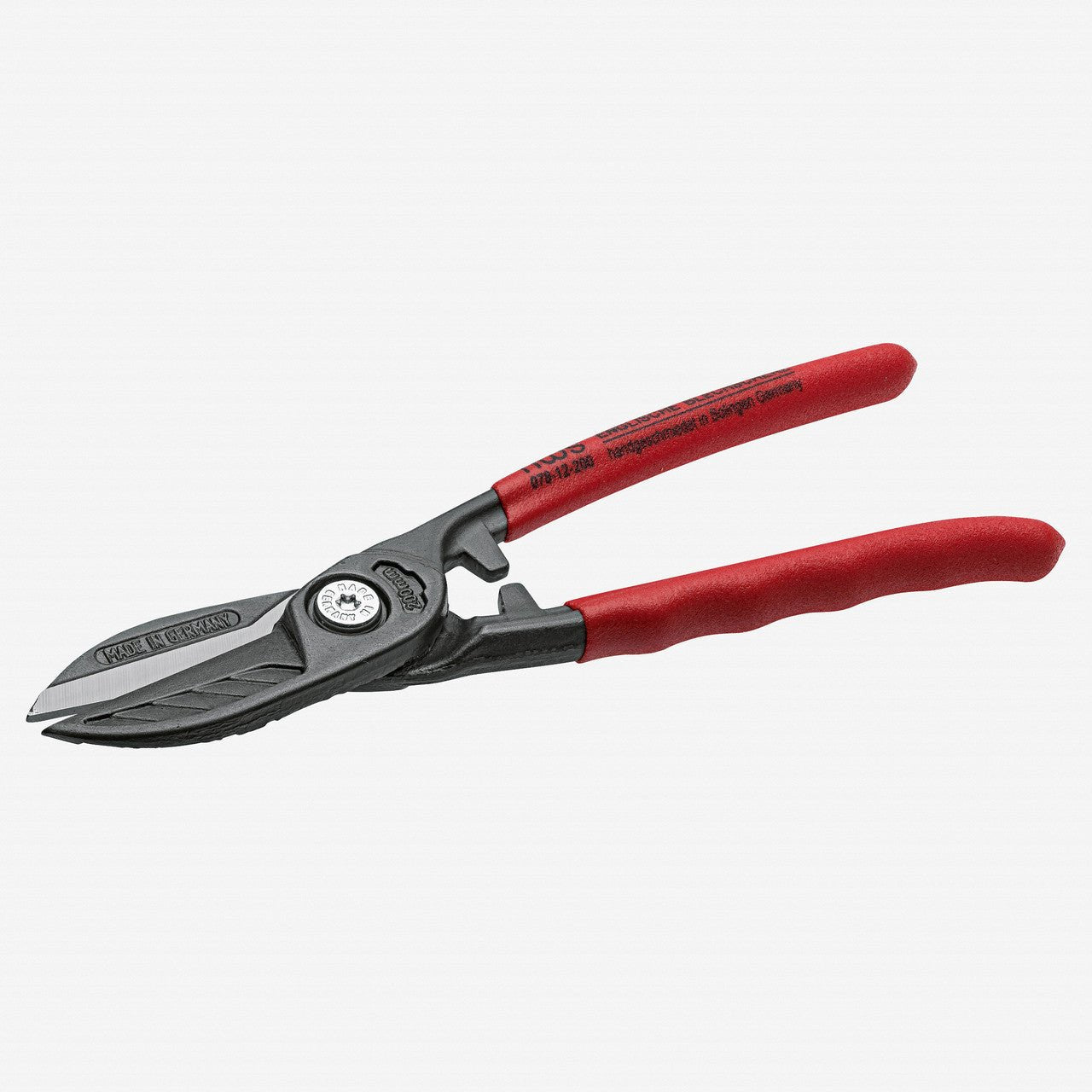 NWS 10" English Pattern Tin Snips - Atramentized - Plastic Grip - N-078-12-250 - KC Tool