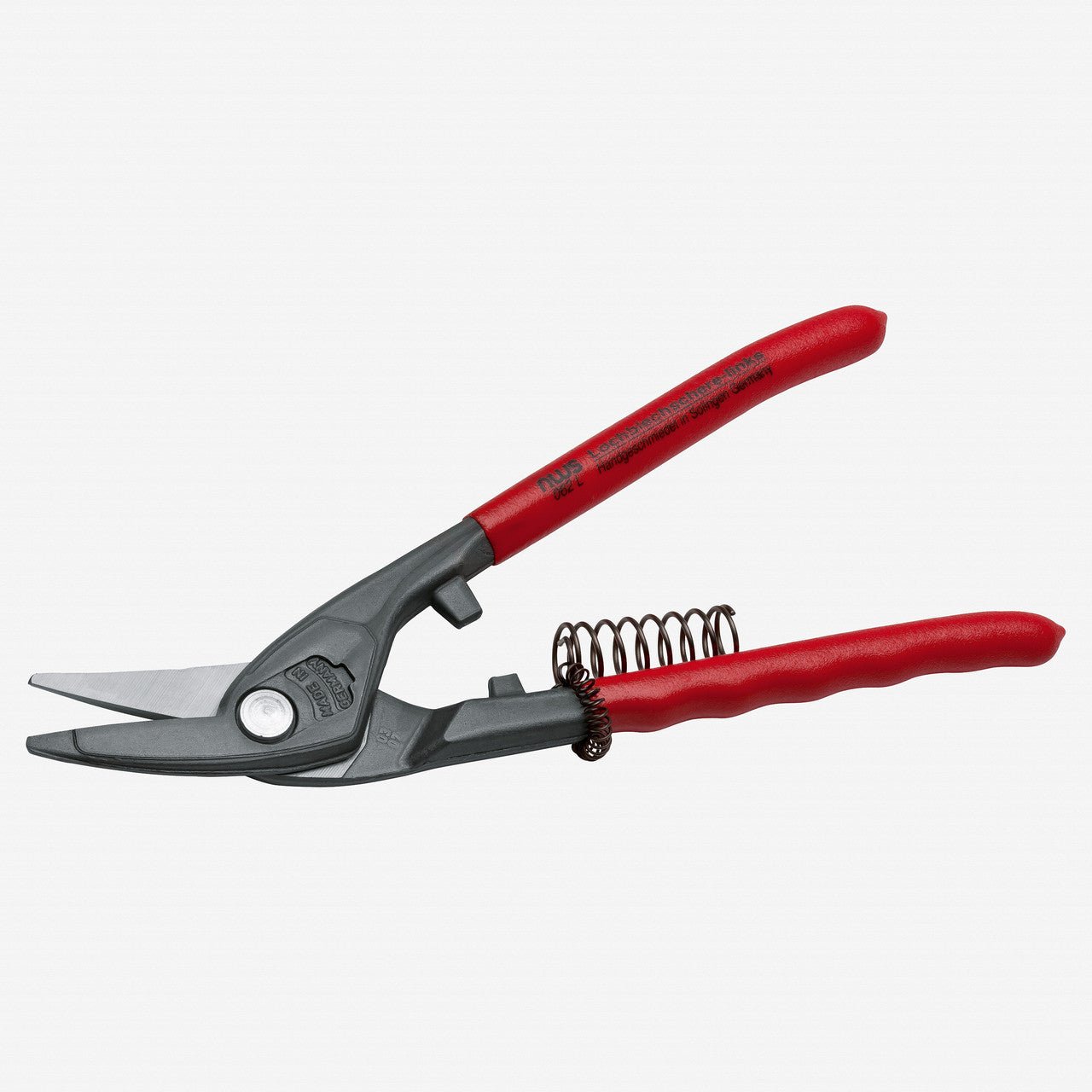 NWS 10" Punch Tin Snips - Atramentized - Plastic Grip - Left Handed - N-062L-12-250 - KC Tool