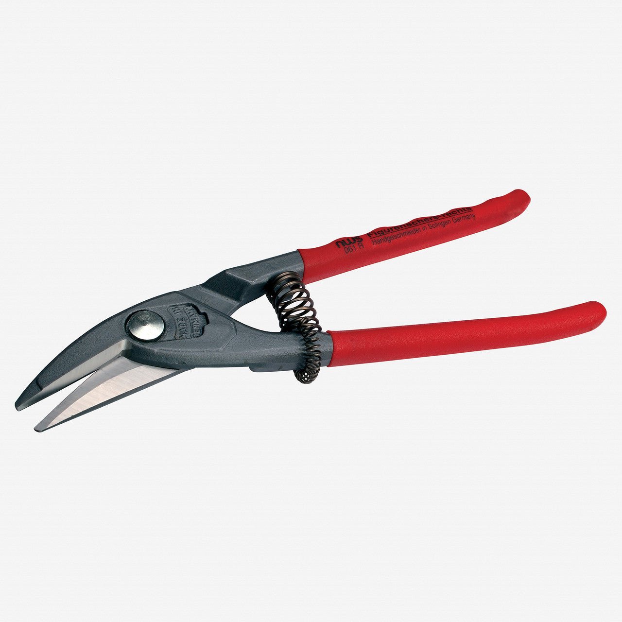 NWS 10" Shape Cutting Punch Tin Snips - Atramentized - Plastic Grip - Right Handed - N-061R-12-250 - KC Tool