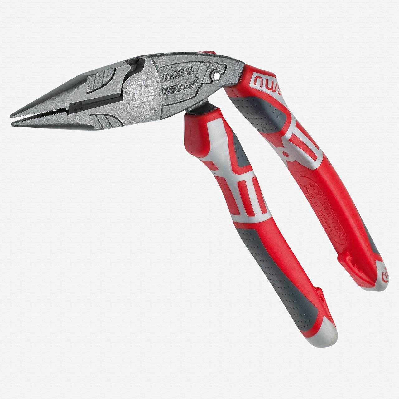 NWS 1406 - 69 - 200 8" Ergonomical Electrician's Pliers ErgoMulti - TitanFinish - SoftGripp, Tethered Attachment - N-1406-69-200 - KC Tool