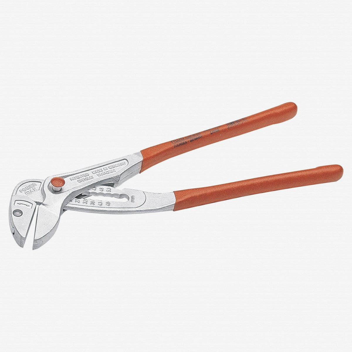 NWS 166K-42-250 10" Fittings Pliers PowerMax-Matte Chromium - Plastic Grip - N-166K-42-250 - KC Tool