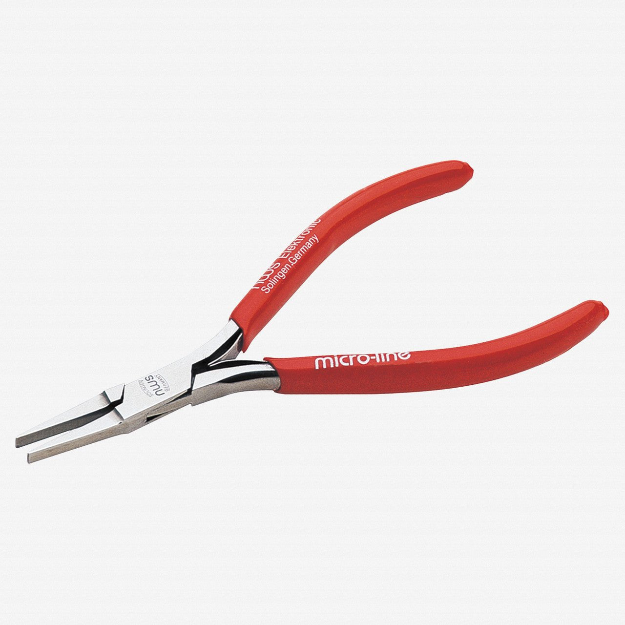 NWS 4.25" Micro Flat Nose Pliers - MicroFinish - Plastic Grip - N-021A-72-110 - KC Tool