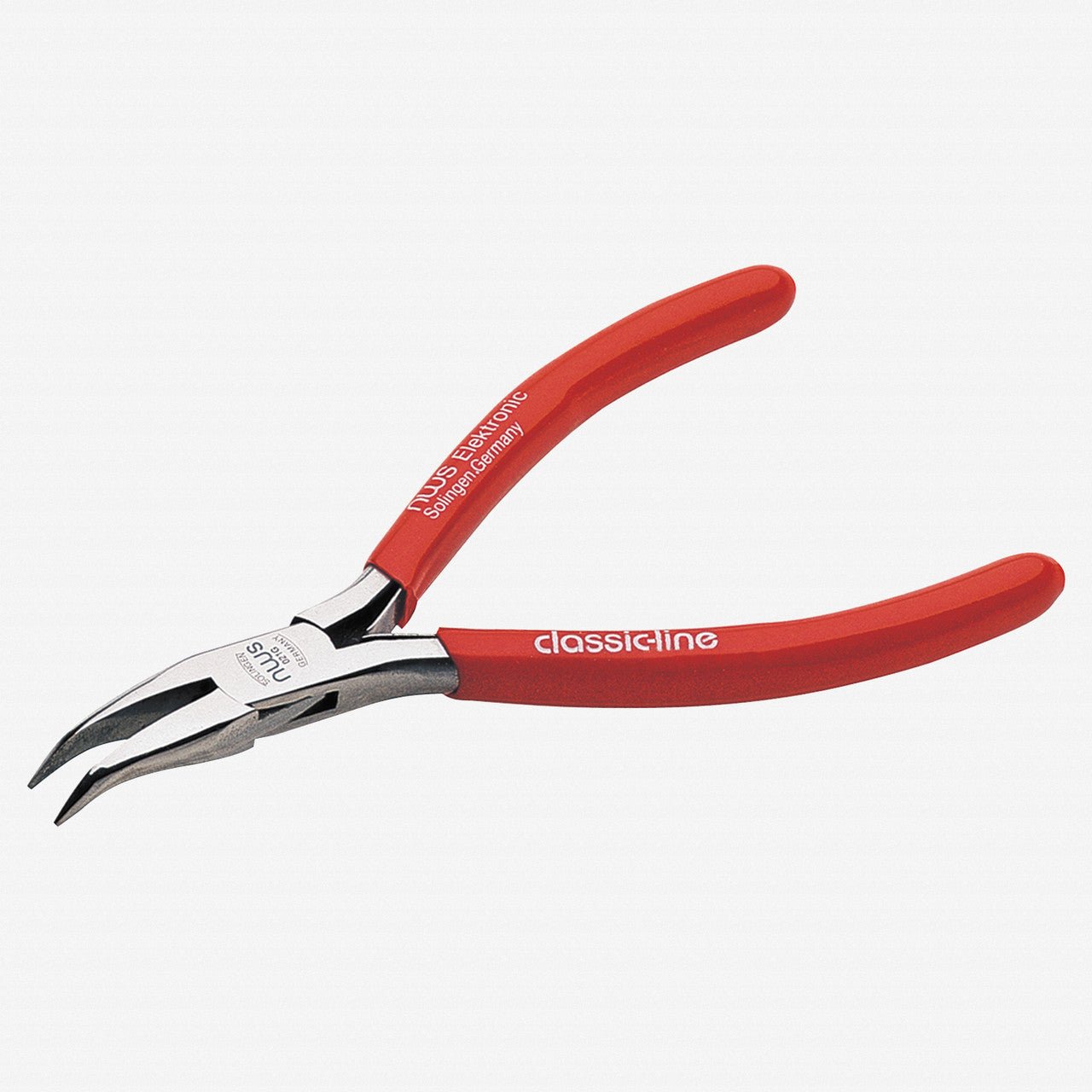 NWS 4.5" Bent Chain Nose Pliers - 45 Degree - MicroFinish - Plastic Grip - N-021G-72-115 - KC Tool