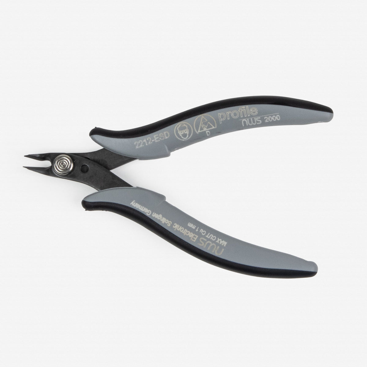 NWS 4.5" ESD Side Cutter - Flush Cut - High Capacity - 21 Degree - SoftGripp - N-2212-ESD-118 - KC Tool