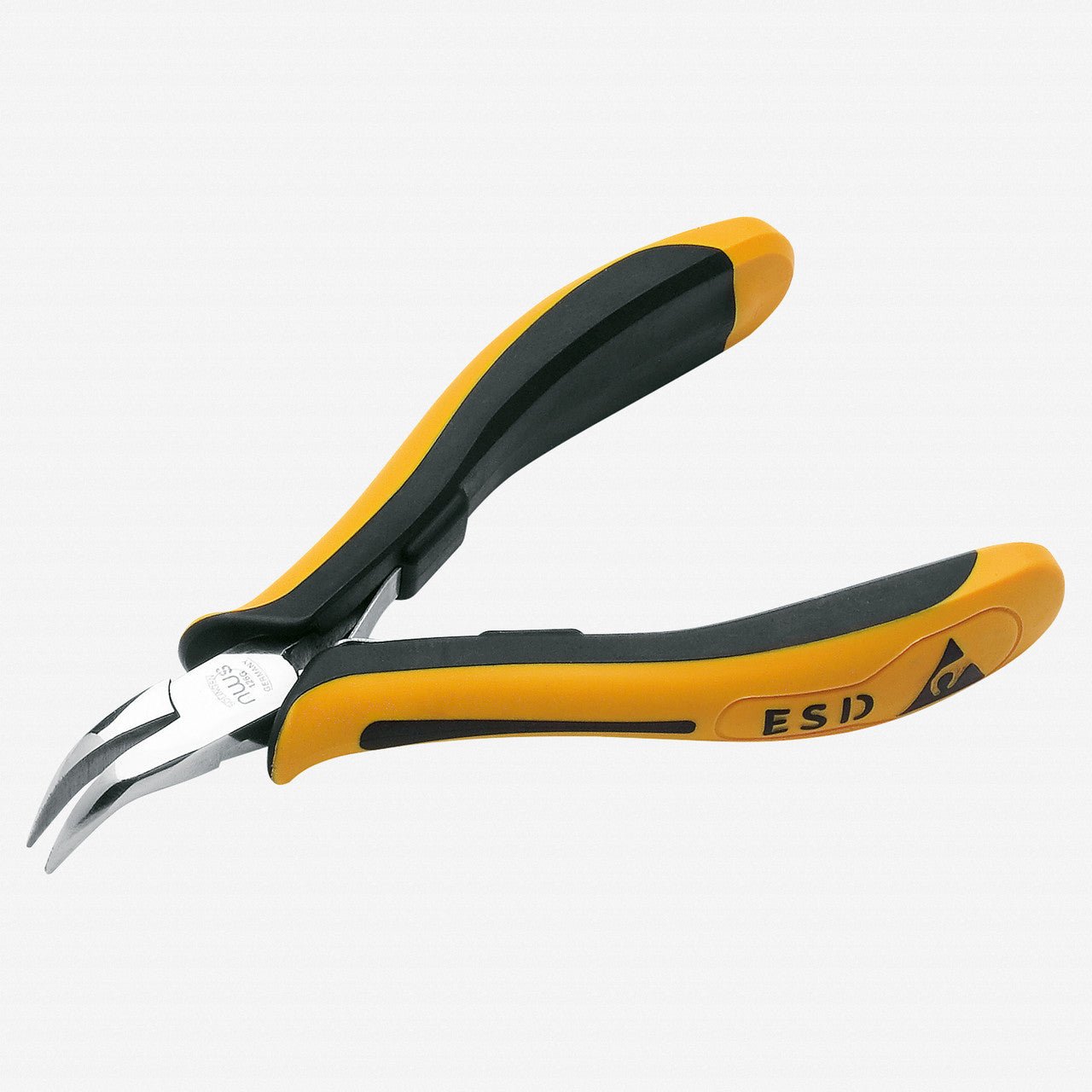 NWS 4.75" Bent Chain Nose Pliers ESD - 45 Degree - SoftGripp - N-126G-79-ESD-120 - KC Tool