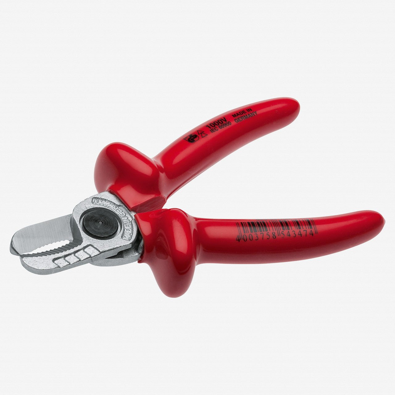 NWS 6.25" Cable Cutter 1000V - Matte Chromium - Plastic Grip - N-043-43-160 - KC Tool