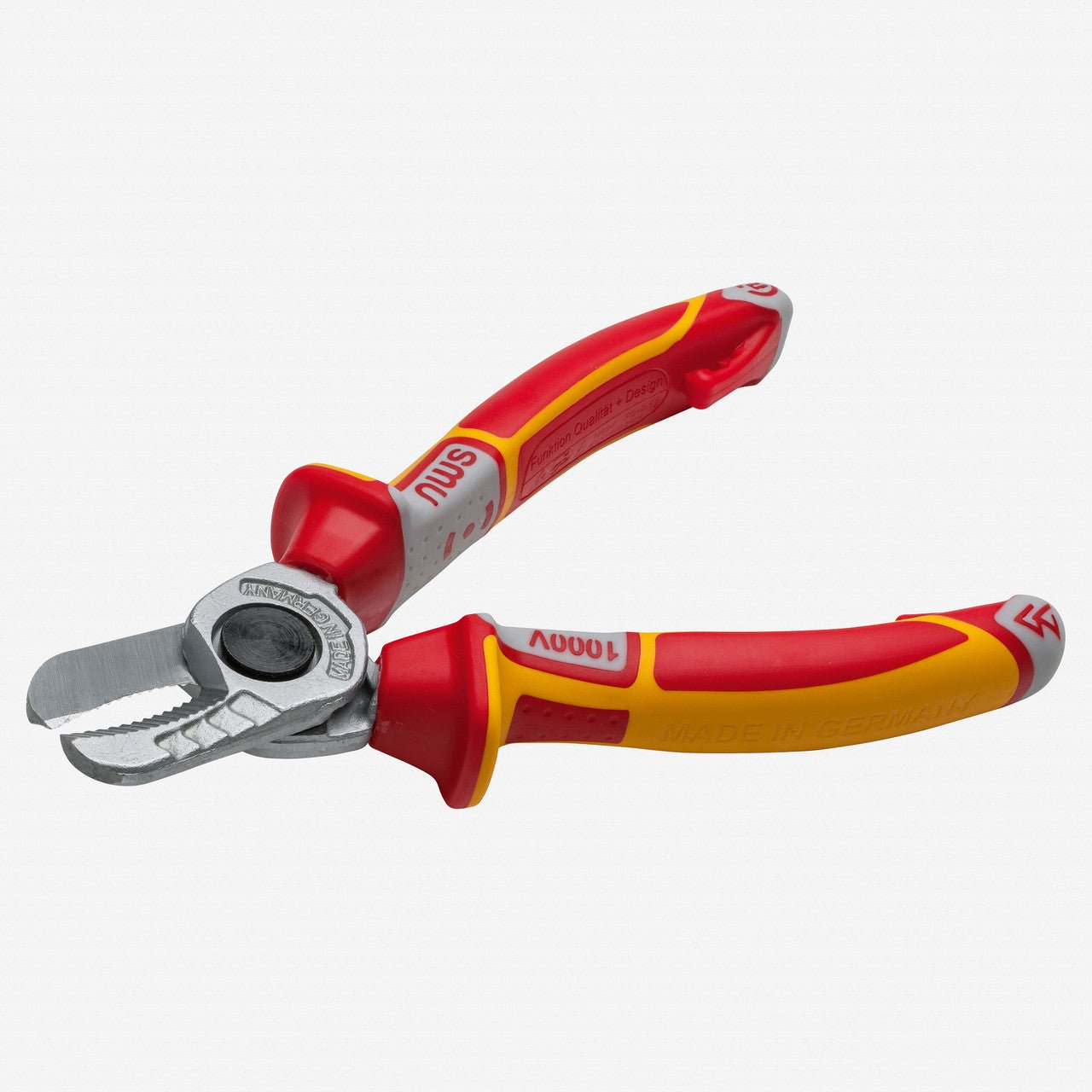 NWS 6.25" Cable Cutter VDE - Matte Chromium - SoftGripp, Tethered Attachment - N-043-49-VDE-160 - KC Tool