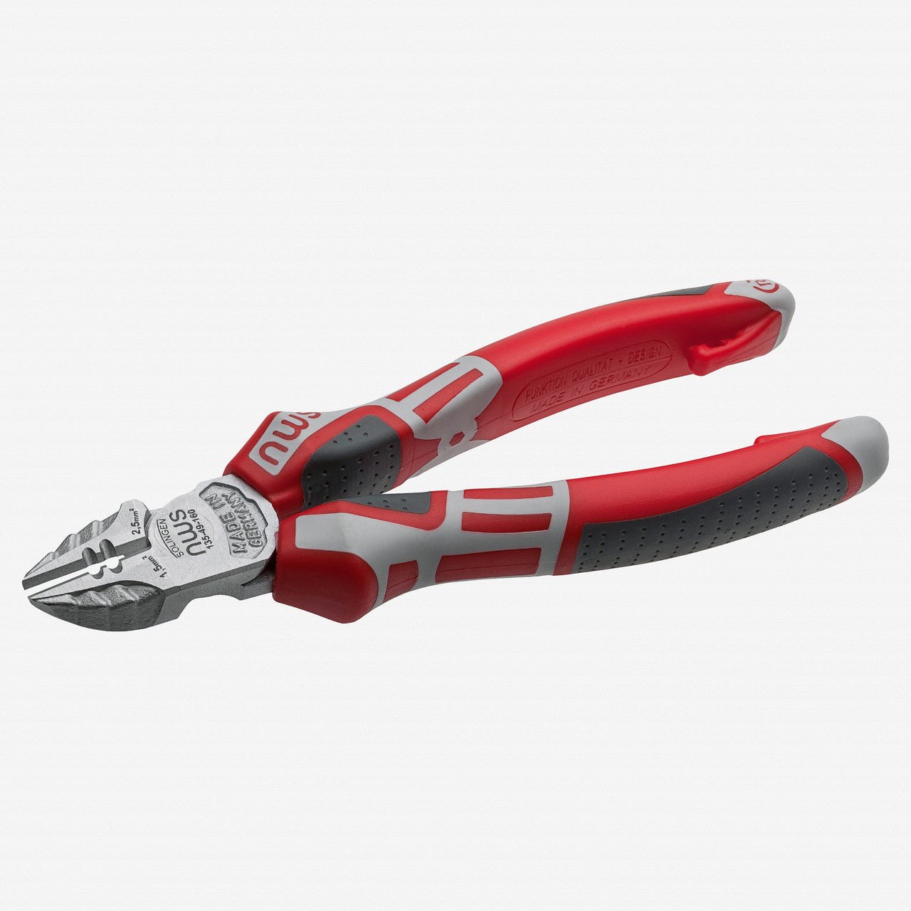 NWS 6.25" Electrician's Side Cutter - Matte Chromium - SoftGripp, Tethered Attachment - N-135-49-160 - KC Tool
