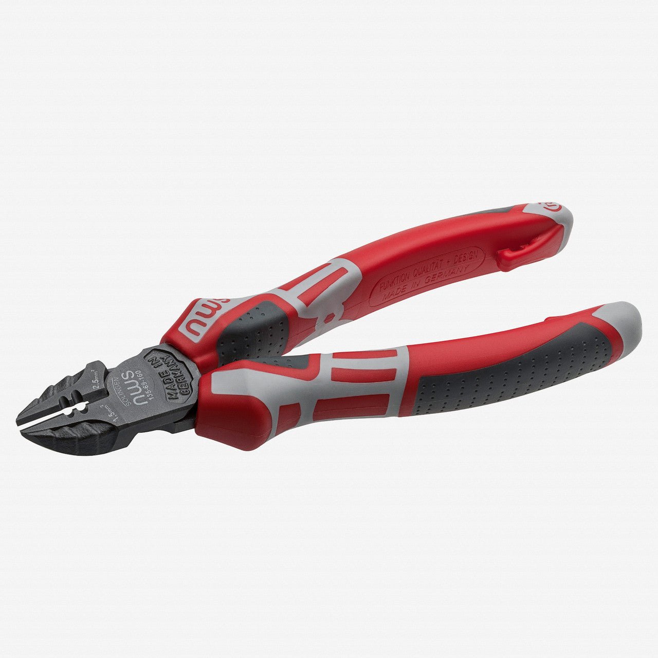 NWS 6.25" Electrician's Side Cutter - TitanFinish - SoftGripp, Tethered Attachment - N-135-69-160 - KC Tool