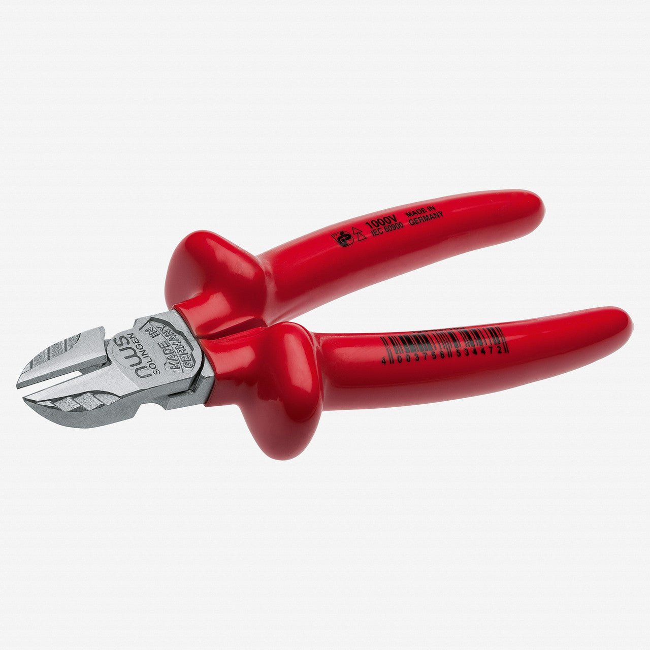 NWS 6.25" Side Cutter 1000V - Matte Chromium - Plastic Grip - N-134-43-160 - KC Tool