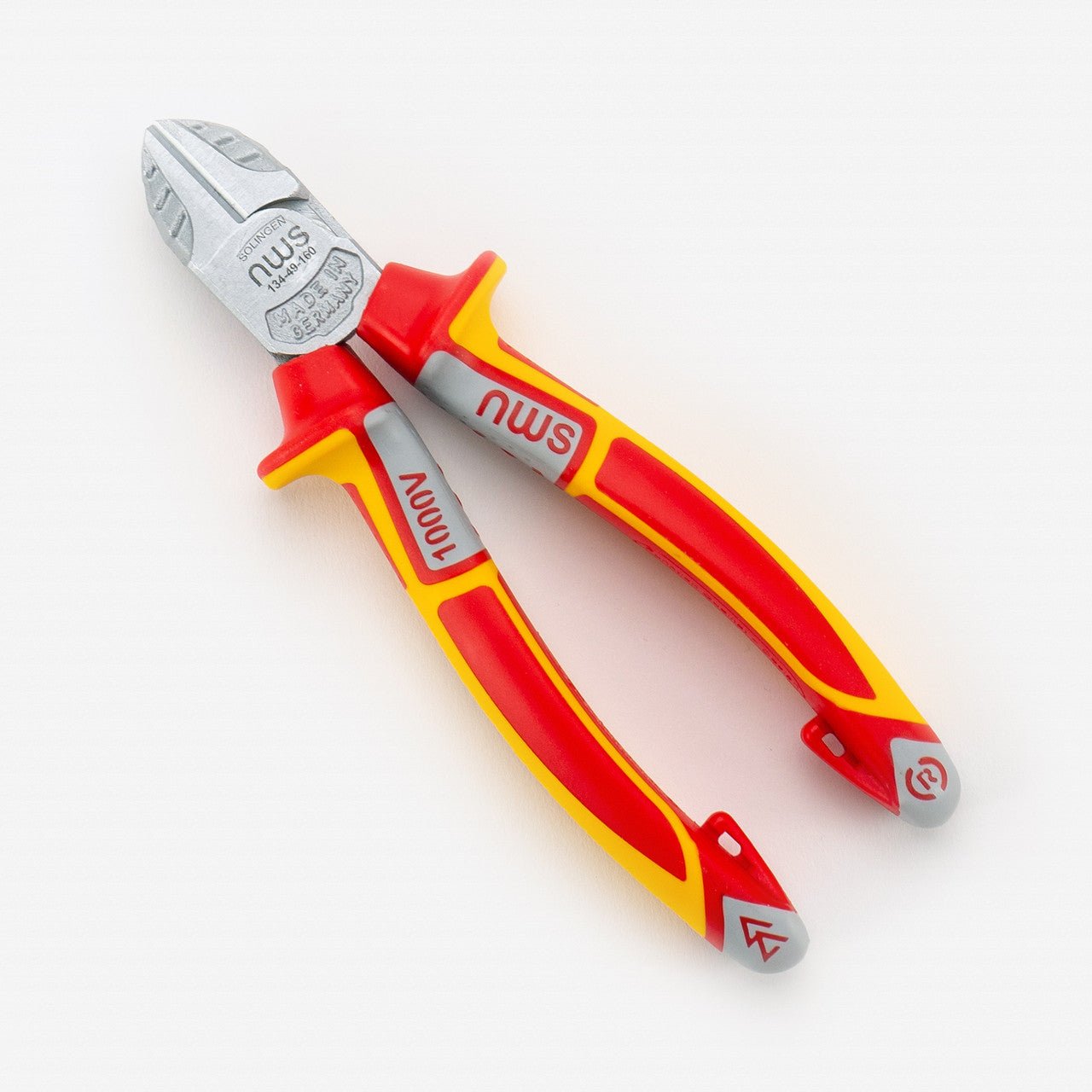 NWS 6.25" Side Cutter VDE - Matte Chromium - SoftGripp, Tethered Attachment - N-134-49-VDE-160 - KC Tool