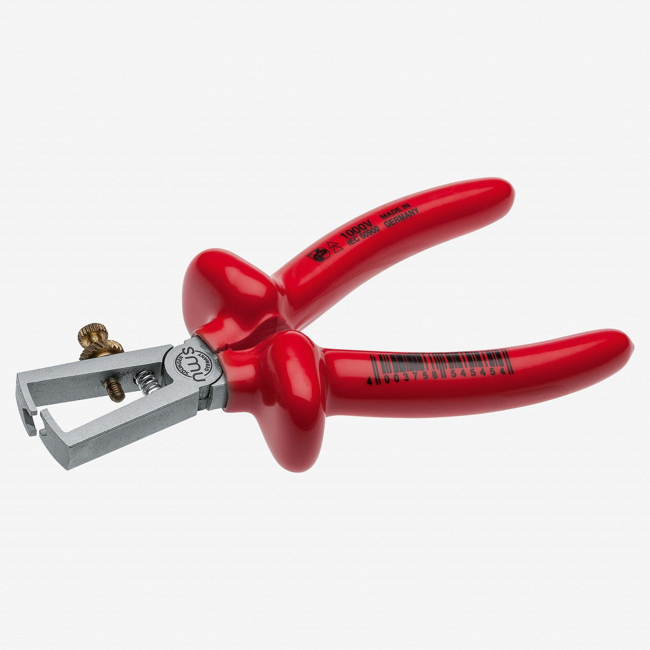 NWS 6.25" Wire Stripping Pliers 1000V - Matte Chromium - Plastic Grip - N-145-43-160 - KC Tool