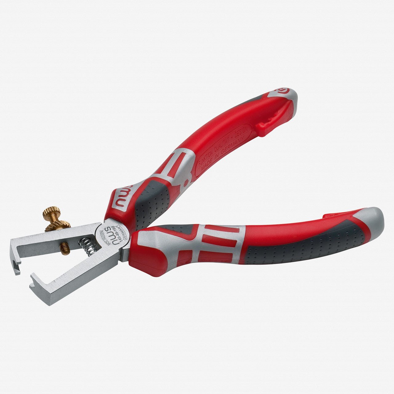 NWS 6.25" Wire Stripping Pliers - Matte Chromium - SoftGripp, Tethered Attachment - N-145-49-160 - KC Tool