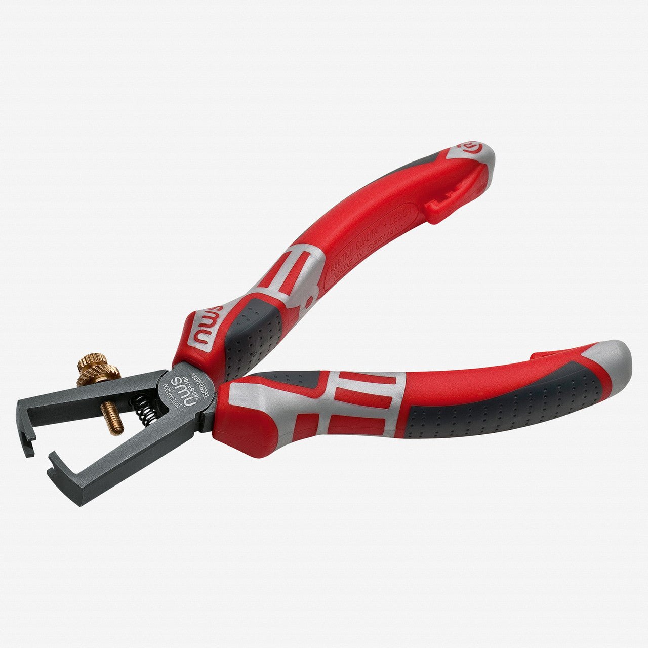 NWS 6.25" Wire Stripping Pliers - TitanFinish - SoftGripp, Tethered Attachment - N-145-69-160 - KC Tool