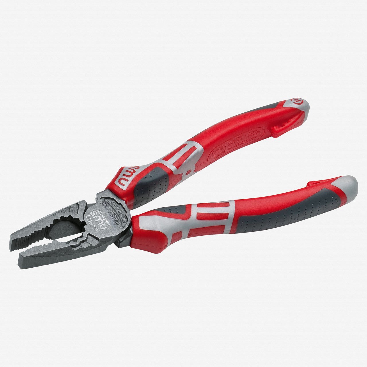 NWS 6.5" High Leverage Combination Pliers CombiMax - TitanFinish - SoftGripp, Tethered Attachment - N-109-69-165 - KC Tool