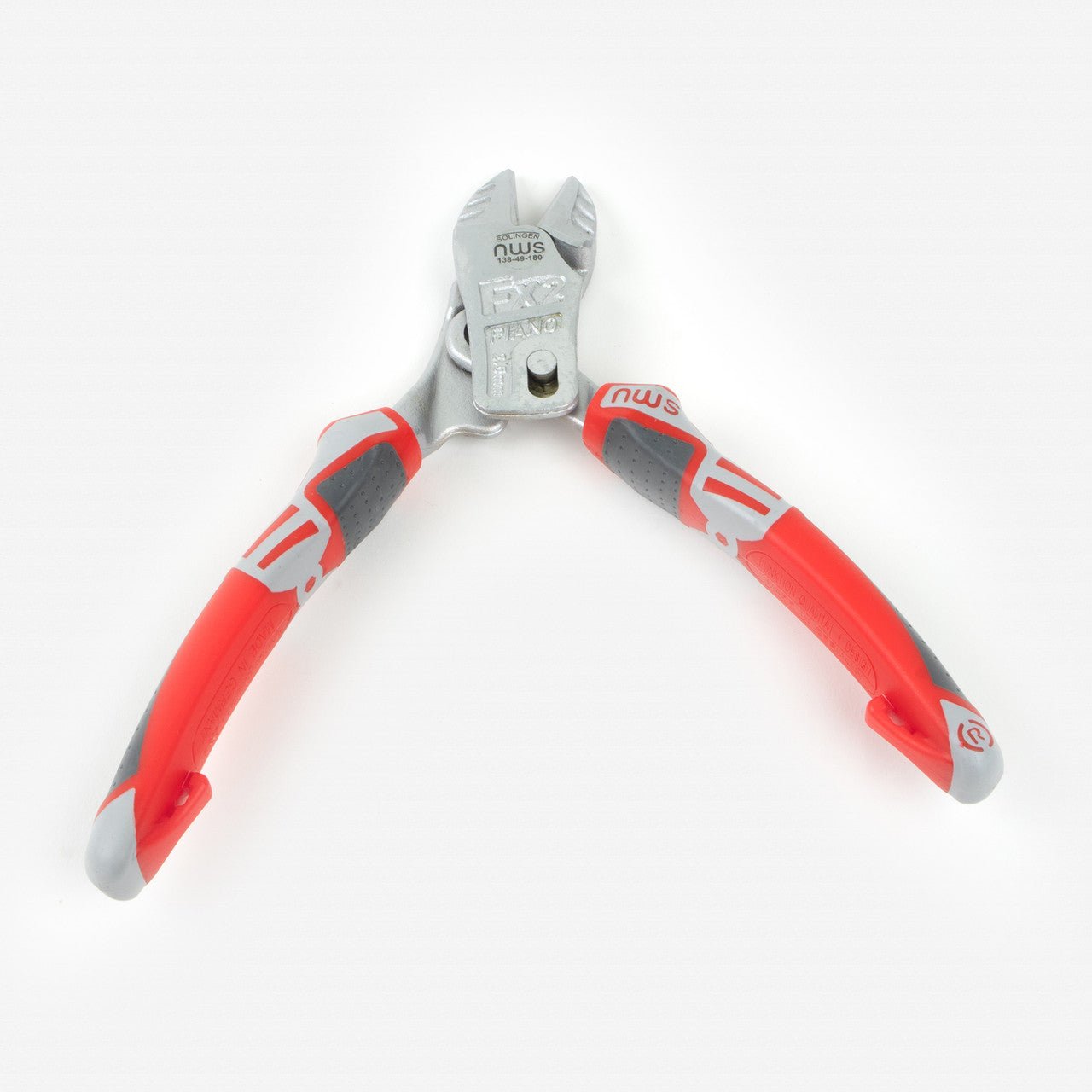 NWS 7" Heavy Duty Lever Side Cutter FantasticoPlus - Matte Chromium - SoftGripp, Tethered Attachment - N-138-49-180 - KC Tool