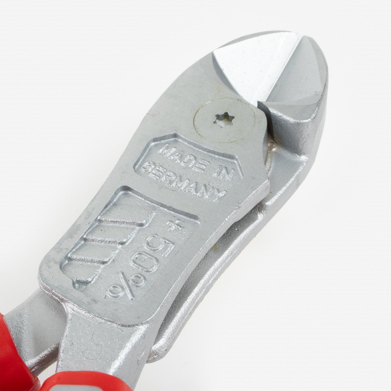 NWS 7" Heavy Duty Lever Side Cutter FantasticoPlus - Matte Chromium - SoftGripp, Tethered Attachment - N-138-49-180 - KC Tool