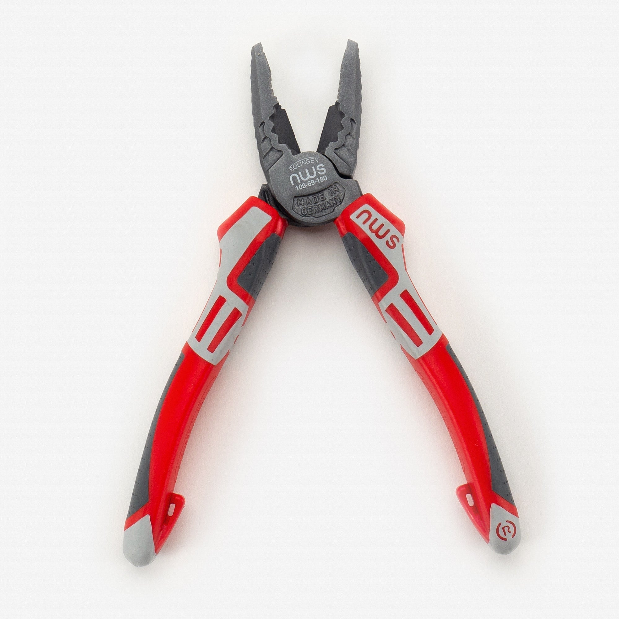 NWS 7" High Leverage Combination Pliers CombiMax - TitanFinish - SoftGripp, Tethered Attachment - N-109-69-180 - KC Tool