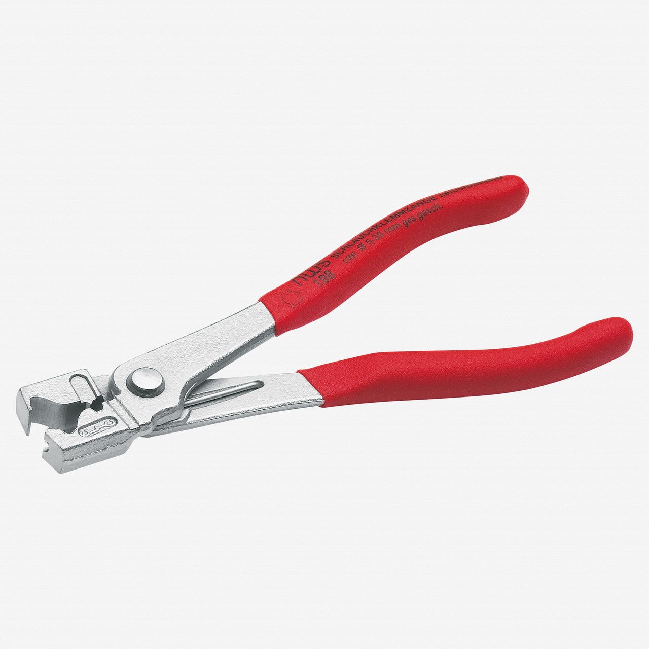 NWS 7" Hose Clip Pliers ClicClac - Matte Chromium - Plastic Grip - N-198F-42-175 - KC Tool