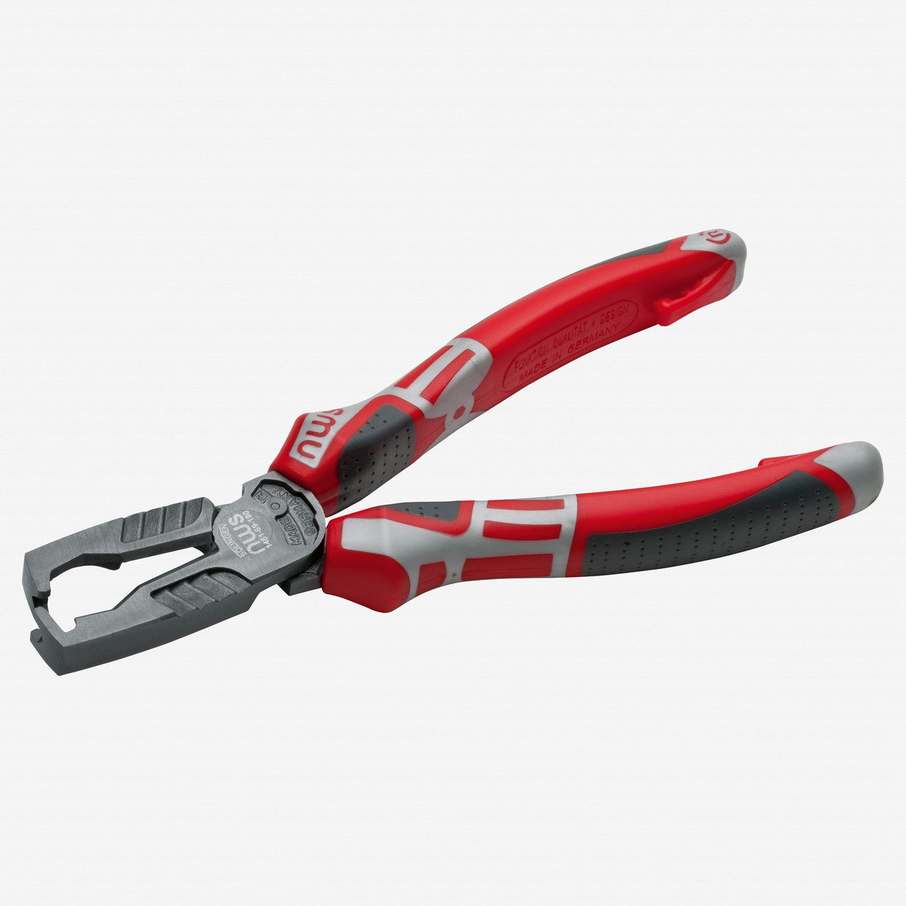 NWS 7" Multifunctional Wire Stripping Pliers MultiCutter - TitanFinish - SoftGripp, Tethered Attachment - N-1451-69-180 - KC Tool