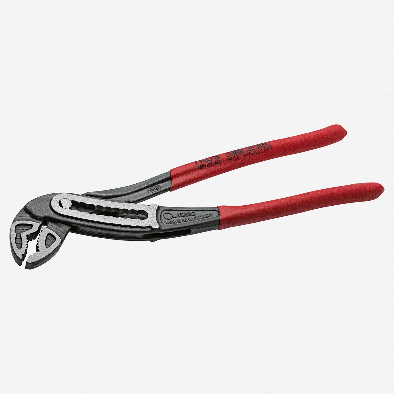NWS 7" Waterpump Pliers ClassicPlus - Atramentized - Plastic Grip - N-1651-12-180 - KC Tool