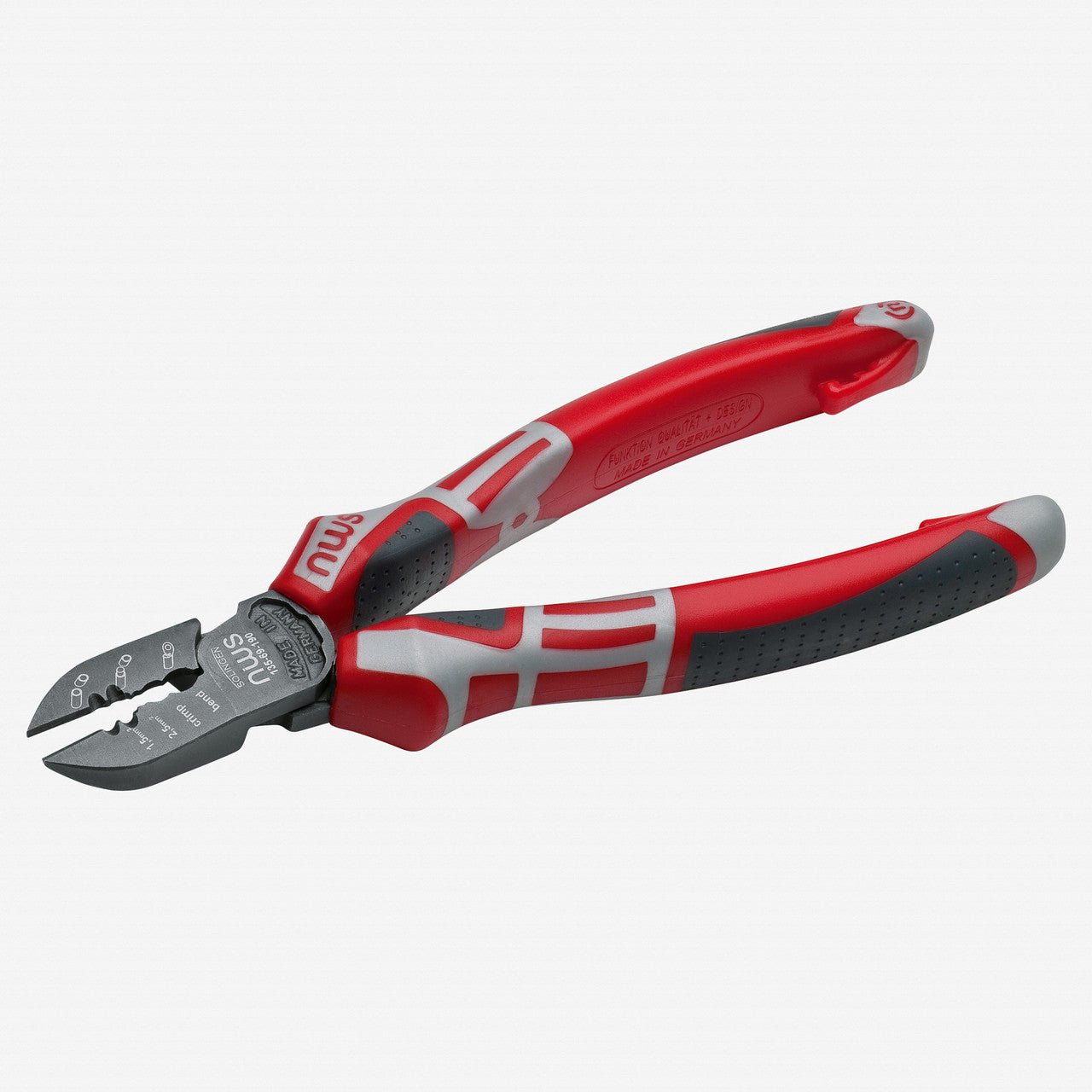 NWS 7.5" Electrician's Side Cutter - TitanFinish - SoftGripp, Tethered Attachment - N-135-69-190 - KC Tool