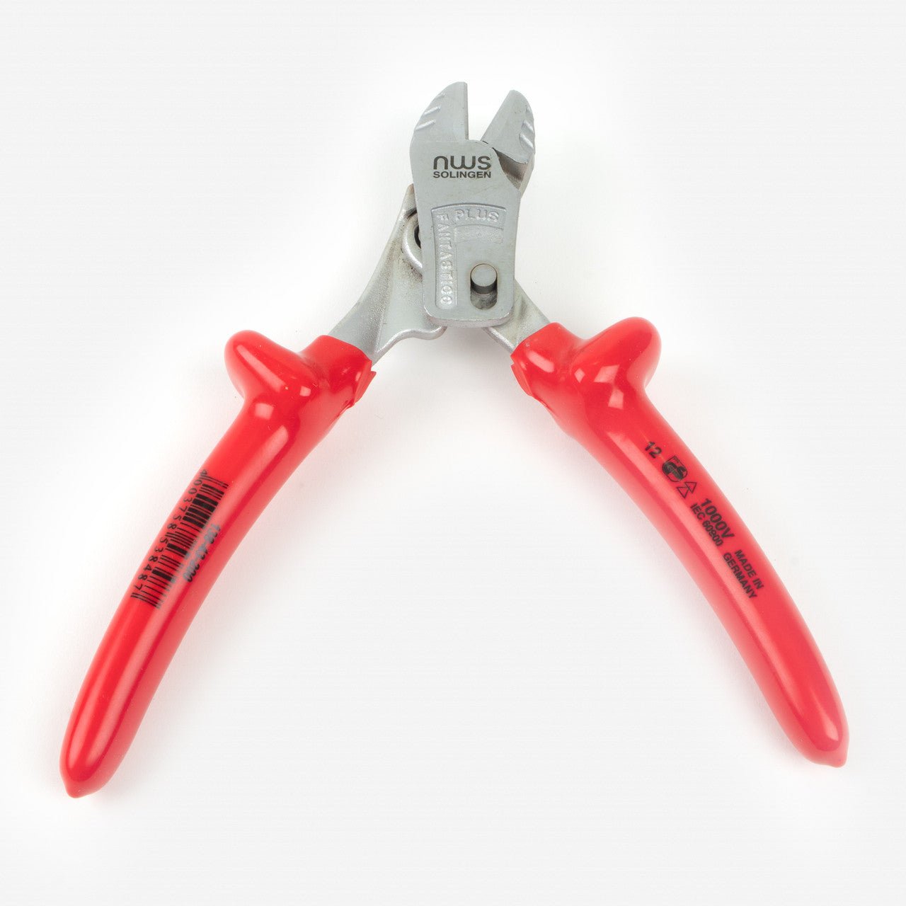 NWS 8" Heavy Duty Lever Side Cutter FantasticoPlus 1000V - Matte Chromium - Plastic Grip - N-138-43-200 - KC Tool