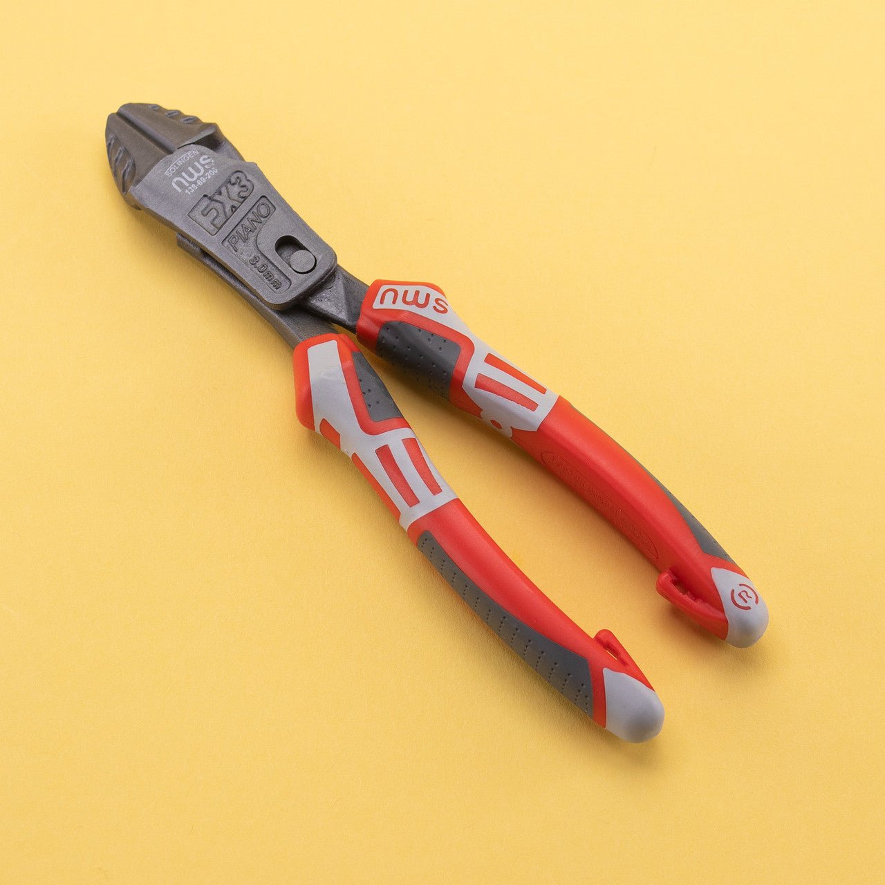 NWS 8" Heavy Duty Lever Side Cutter FantasticoPlus - TitanFinish - SoftGripp, Tethered Attachment - N-138-69-200 - KC Tool