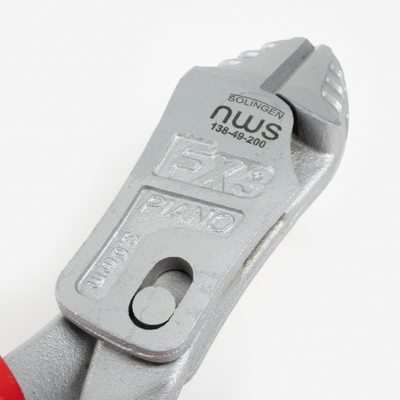 NWS 8" Heavy Duty Lever Side Cutter FantasticoPlus VDE - Matte Chromium - SoftGripp, Tethered Attachment - N-138-49-VDE-200 - KC Tool