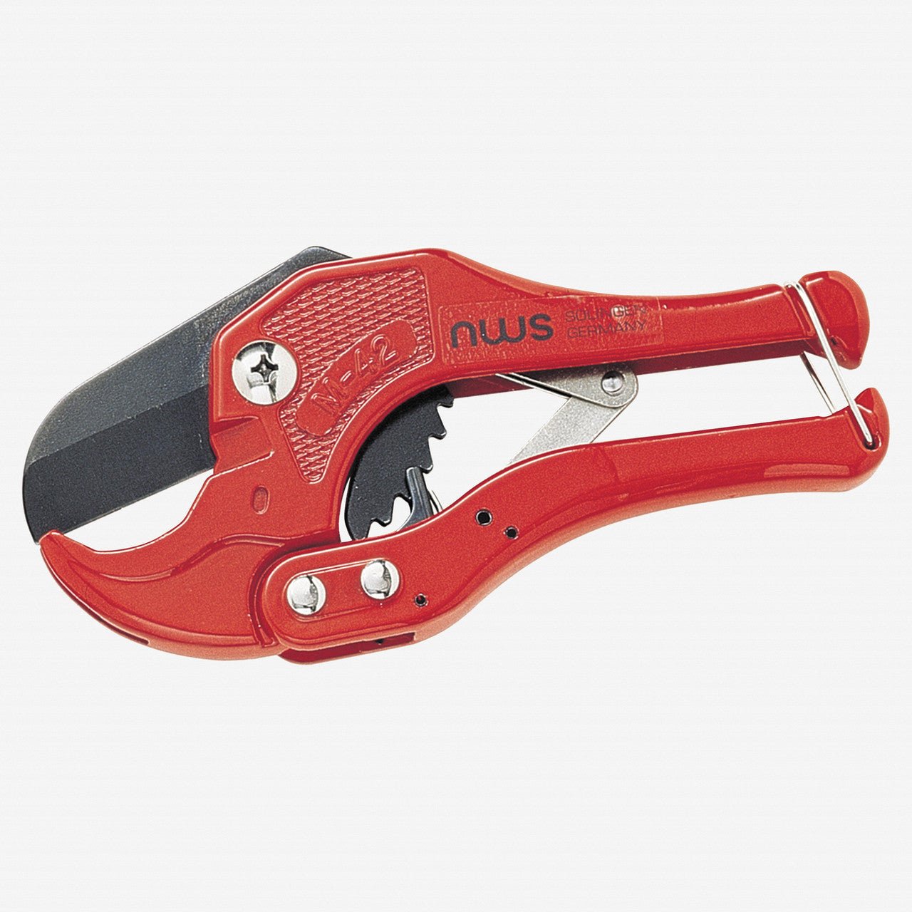 NWS 8" Plastic Pipe Cutter-Matte Chromium - Plastic Grip - N-390-42 - KC Tool