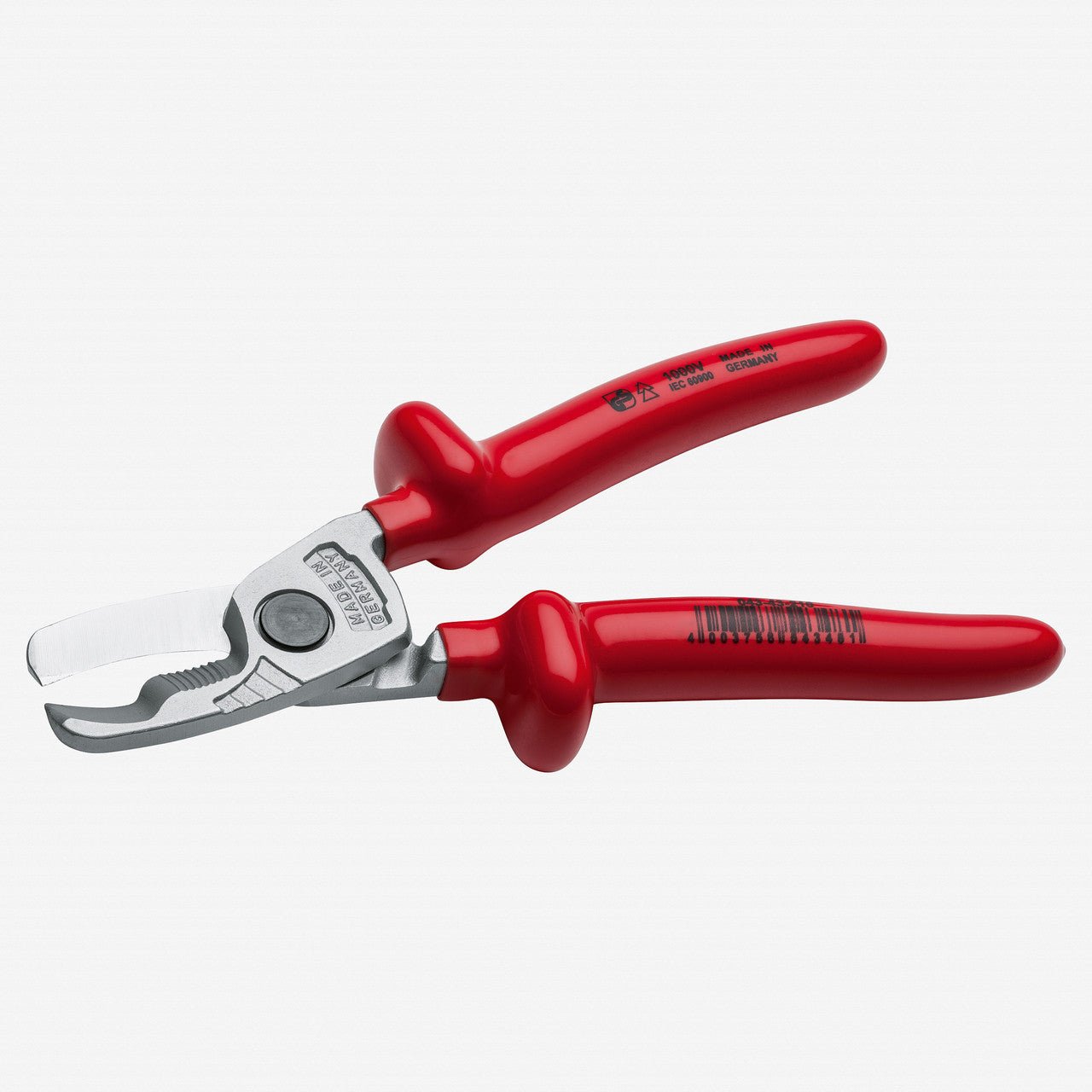 NWS 8.25" Cable Cutter 1000V - Matte Chromium - Plastic Grip - N-043-43-210 - KC Tool