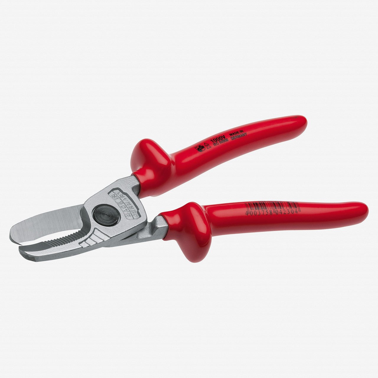 NWS 8.25" Flat Cable Cutter 1000V - Matte Chromium - Plastic Grip - N-042-43-210 - KC Tool