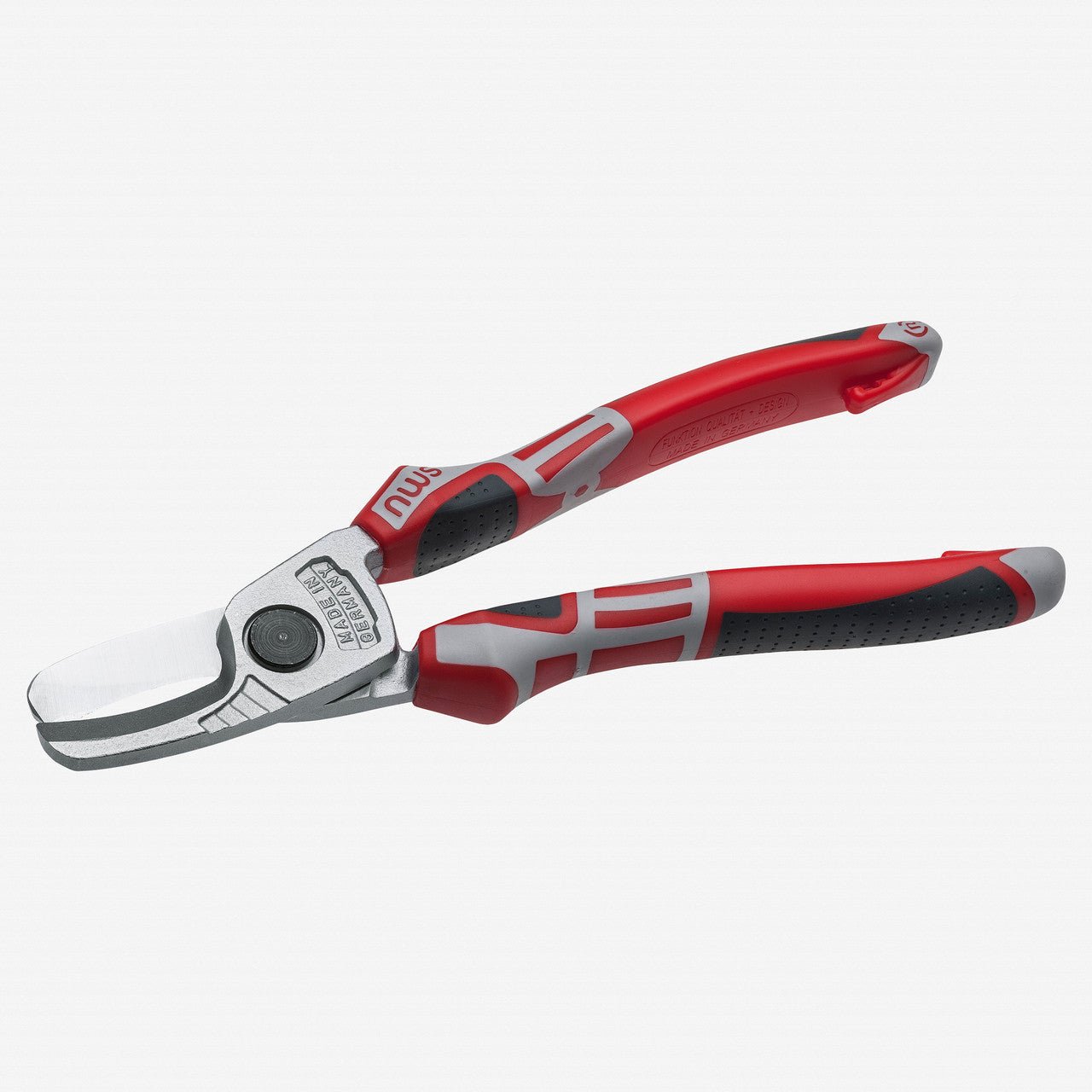 NWS 8.25" Flat Cable Cutter - Matte Chromium - SoftGripp, Tethered Attachment - N-042-49-210 - KC Tool