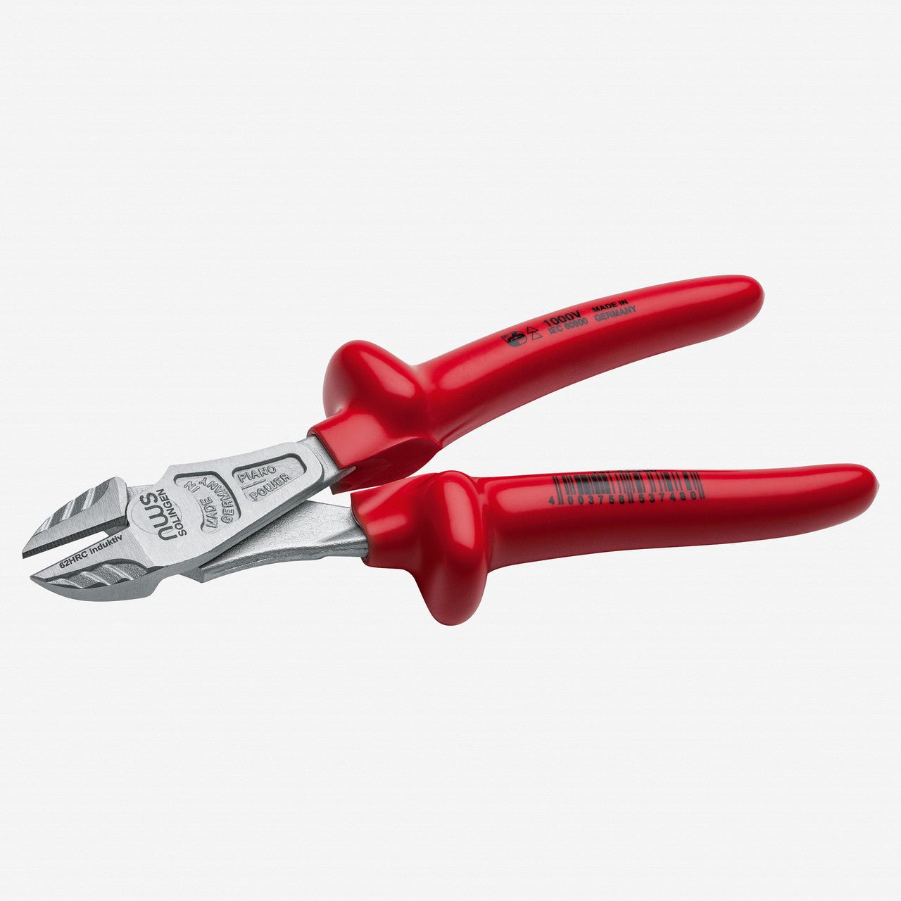 NWS 9.5" Heavy Duty Side Cutter 1000V - Matte Chromium - Plastic Grip - N-137-43-240 - KC Tool