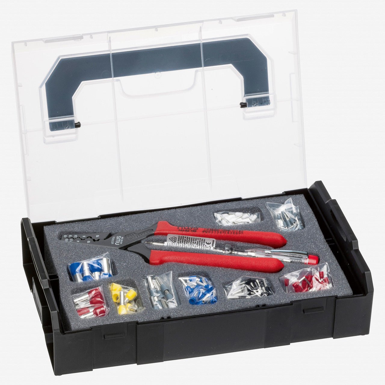 NWS Crimping Pliers and End-Sleeves Assortment with L-BOXX (150 piece) - N-338-23 - KC Tool