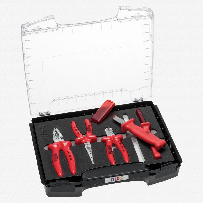 NWS Insulated 1000V Pliers and Knife L-BOXX Set, 6 Pieces - N-337-11 - KC Tool