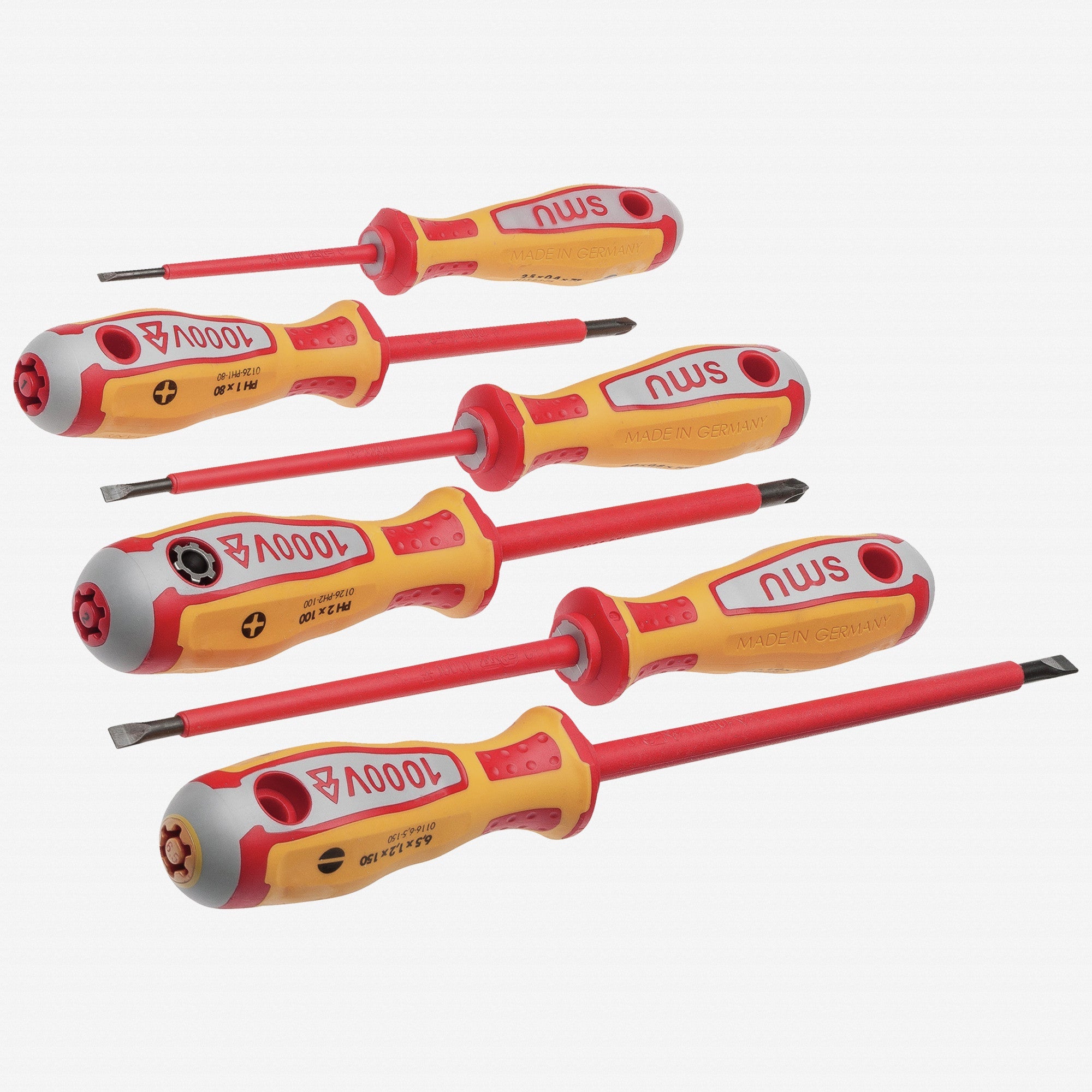 NWS Insulated VDE Slotted/Phillips Screwdriver Set, 7 Pieces - N-096-7 - KC Tool