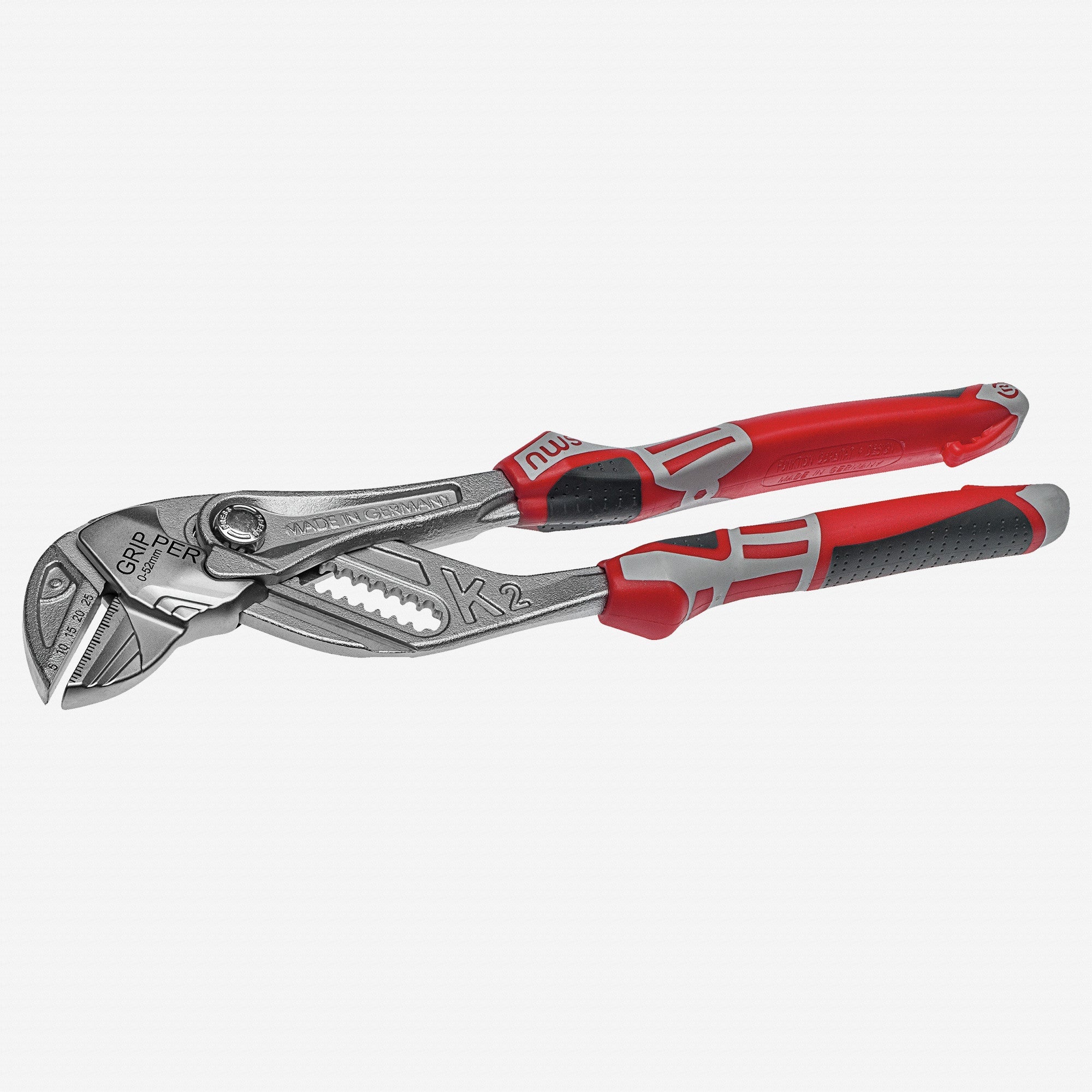 NWS Pliers Wrench Gripper - Matte Chromium - SoftGripp, 10" - N-1664-49-250 - KC Tool