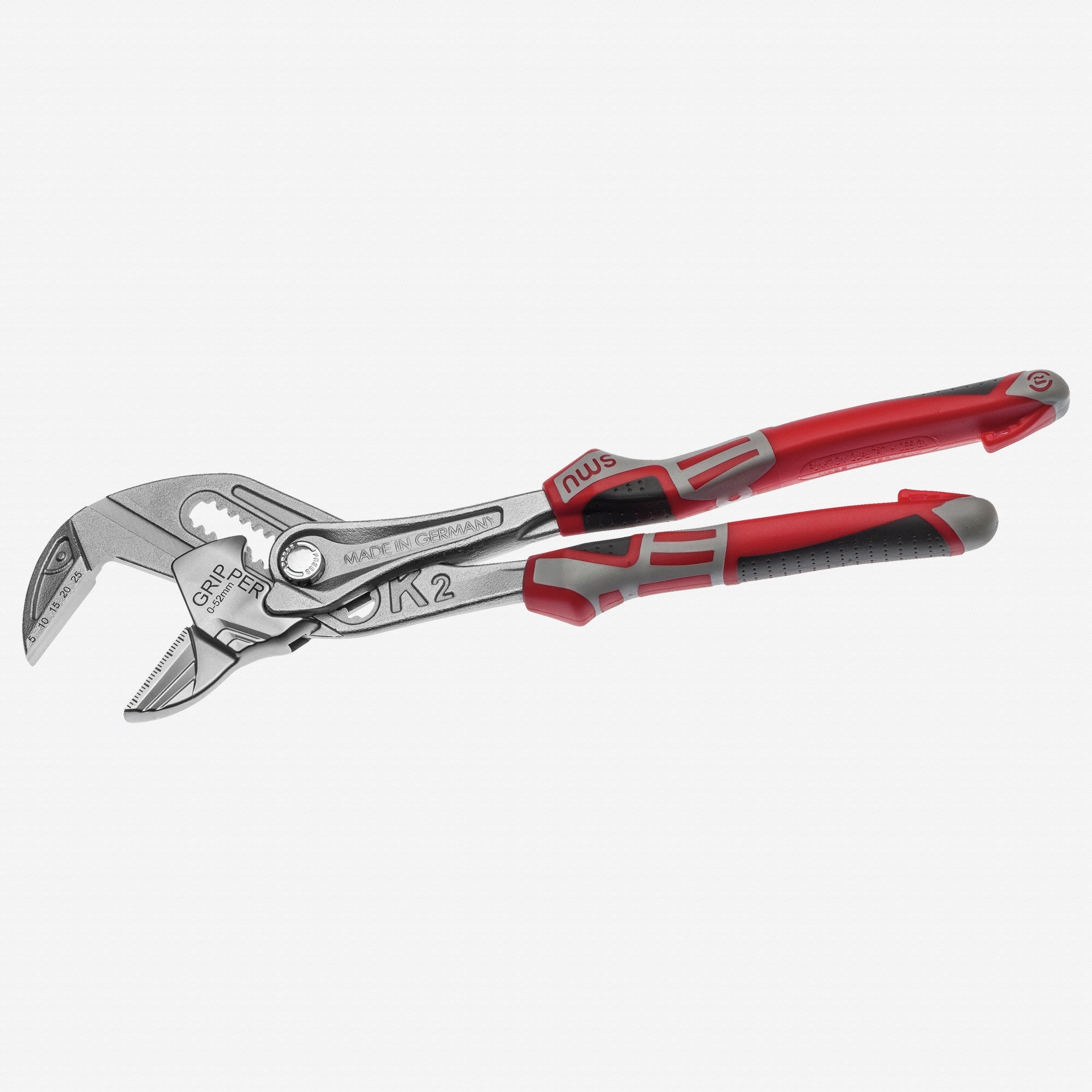 NWS Pliers Wrench Gripper - Matte Chromium - SoftGripp, 10" - N-1664-49-250 - KC Tool