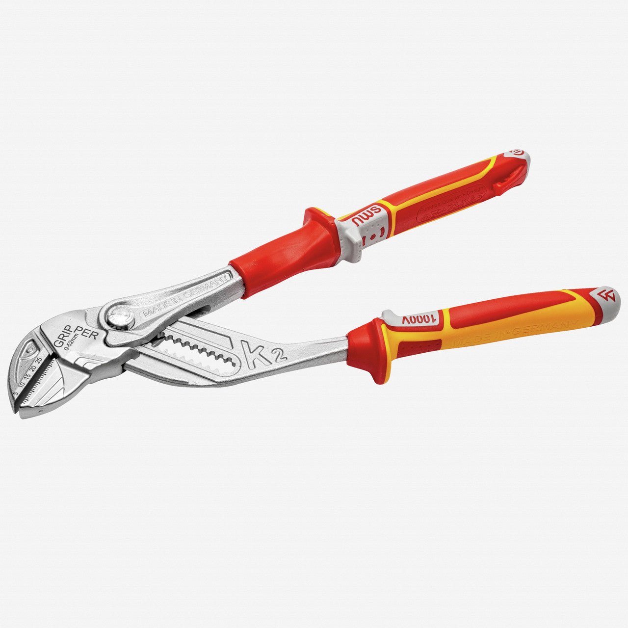 NWS VDE Insulated Pliers Wrench Gripper, 250 mm - N-1664-49-VDE-250 - KC Tool