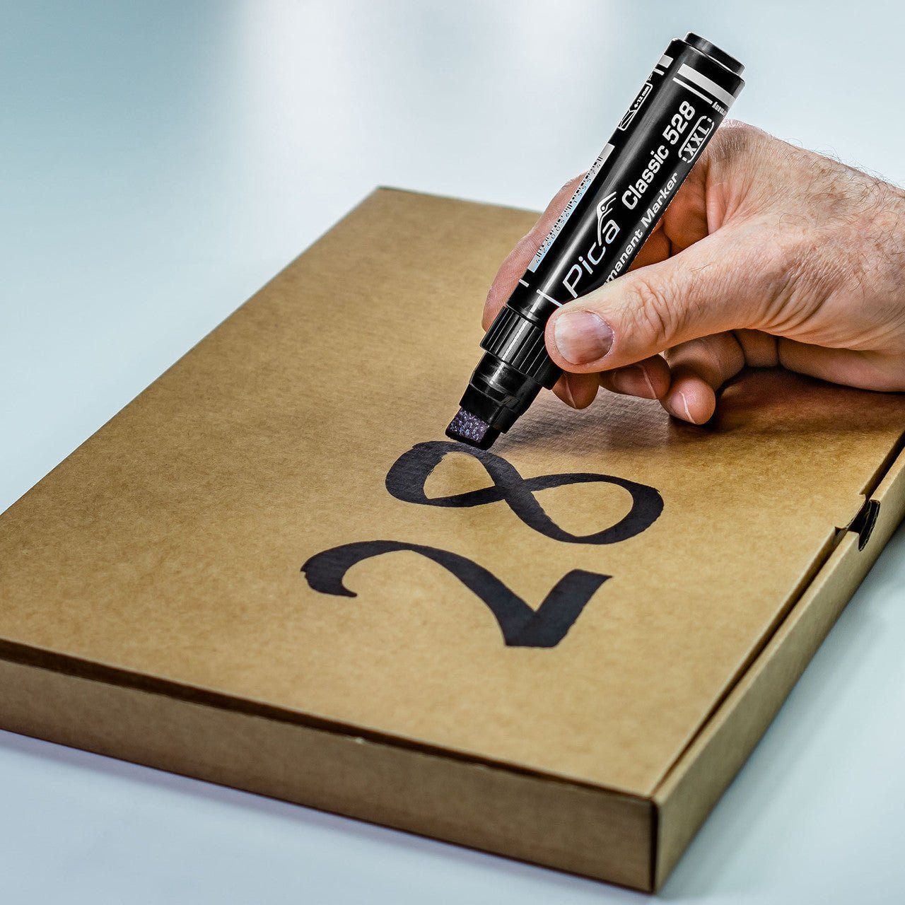 Pica Classic Permanent Marker XXL Black, 4 - 12mm, Chisel Tip - PA528/46/SB - KC Tool