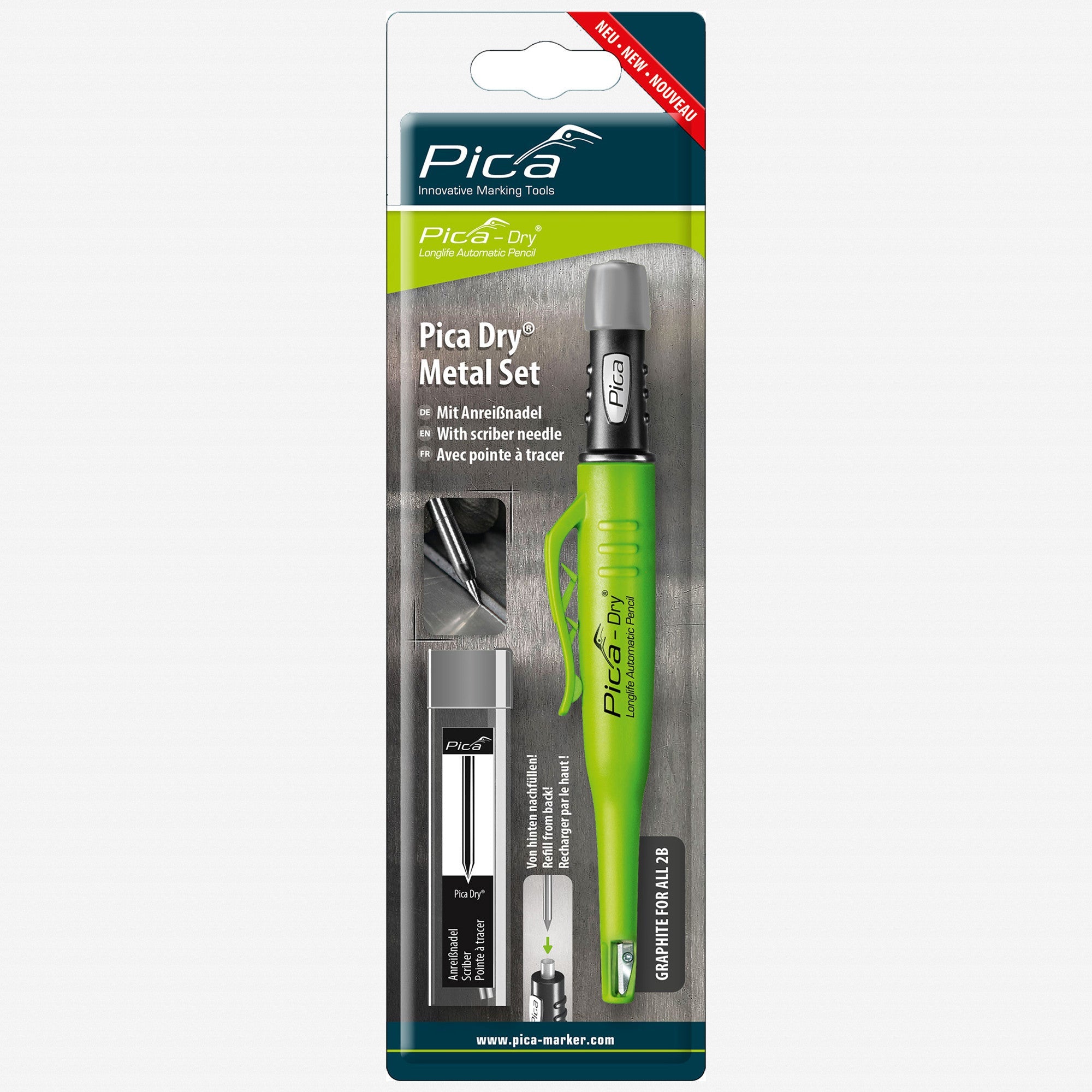 Pica DRY Metal Set, Automatic Pencil + Carbide Scribing Tip - PA30800 - KC Tool