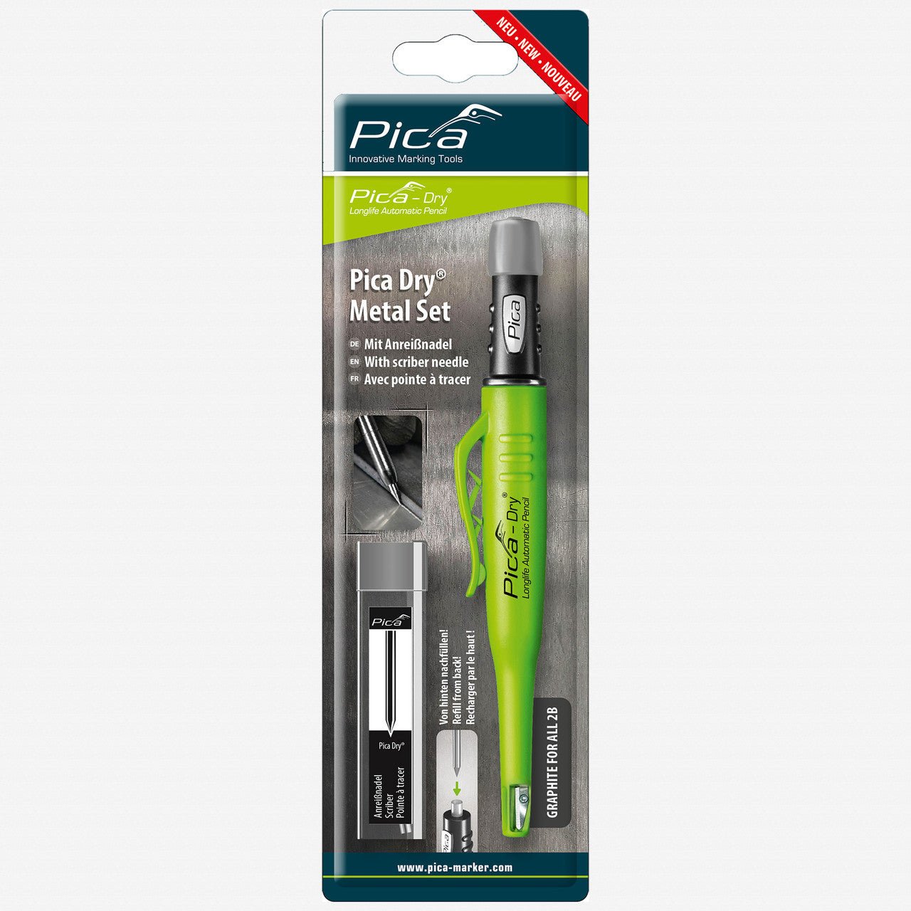 Pica DRY Metal Set, Automatic Pencil + Carbide Scribing Tip - PA30800 - KC Tool