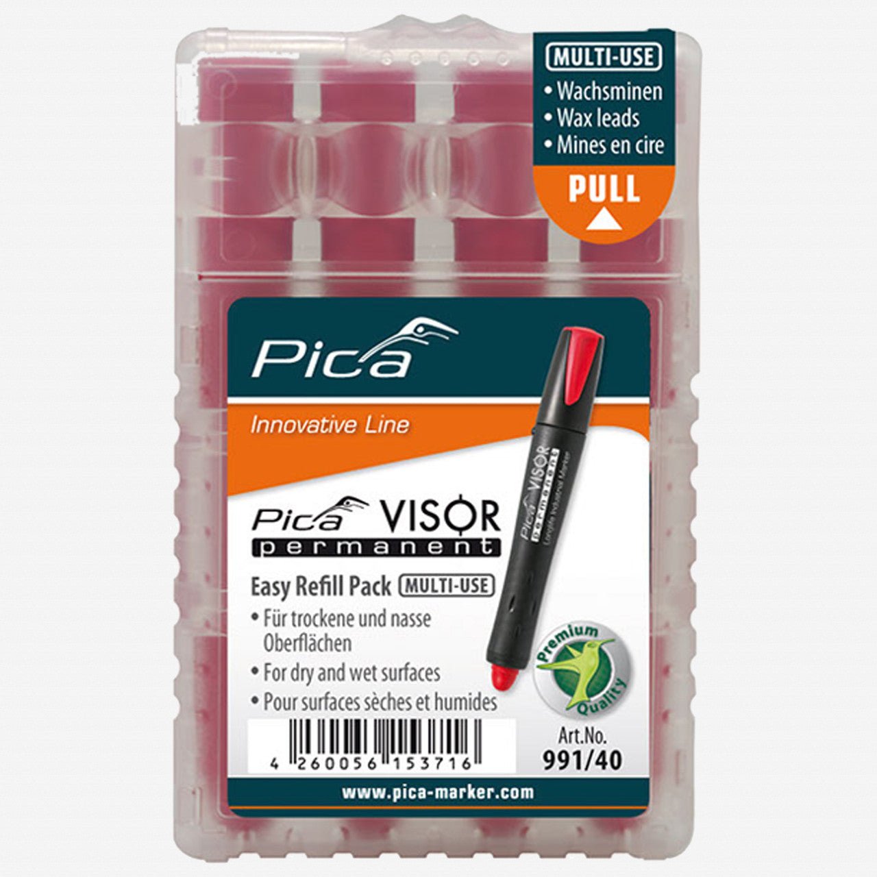 Pica VISOR permanent Refill Pack, 4 Pieces - PA991/054 - KC Tool